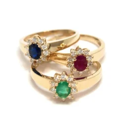 CHRISTOFFERSEN JEWELLERY ROSET RING 14 KARAT GULD MED RUBIN OG BRILLANTER - 5070256G-RU
