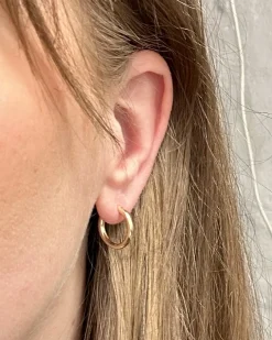 CHRISTOFFERSEN JEWELLERY RUND KNÆK CREOL 8 KARAT GULD - 3700046-3