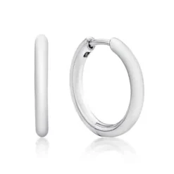 CHRISTOFFERSEN JEWELLERY SØLV CREOL MED KNÆK BLANK 20 MM - 3710044