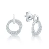CHRISTOFFERSEN JEWELLERY SØLV ØRERINGE CIRKEL MED ZIRKONIA - 3070622