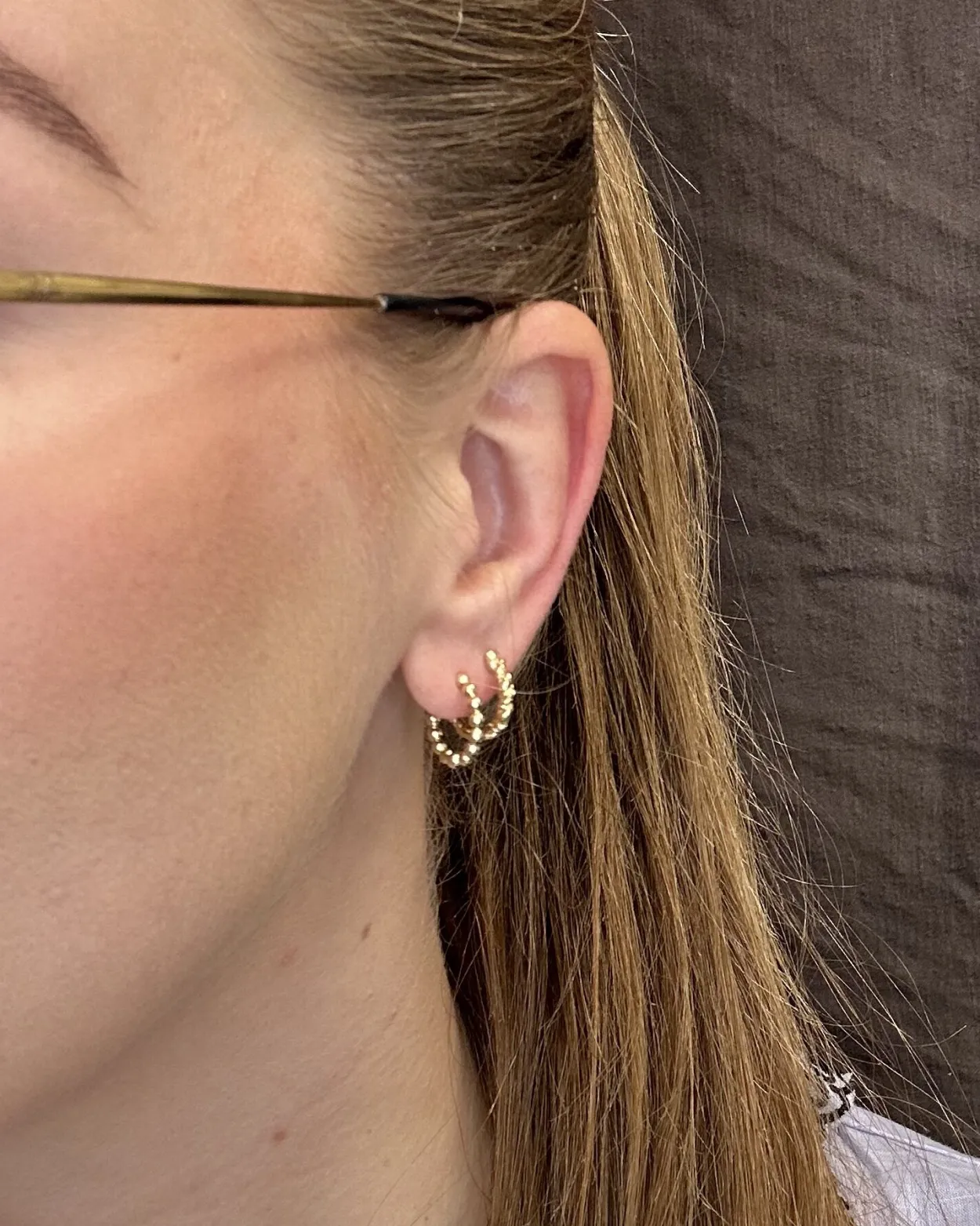 CHRISTOFFERSEN JEWELLERY SNOET KNÆK CREOL 8 KARAT GULD - 3700662-3