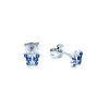 CHRISTOFFERSEN JEWELLERY SOMMEFUGL ØRERINGE I SØLV MED BLÅ ZIRKONIA - W3060897-9