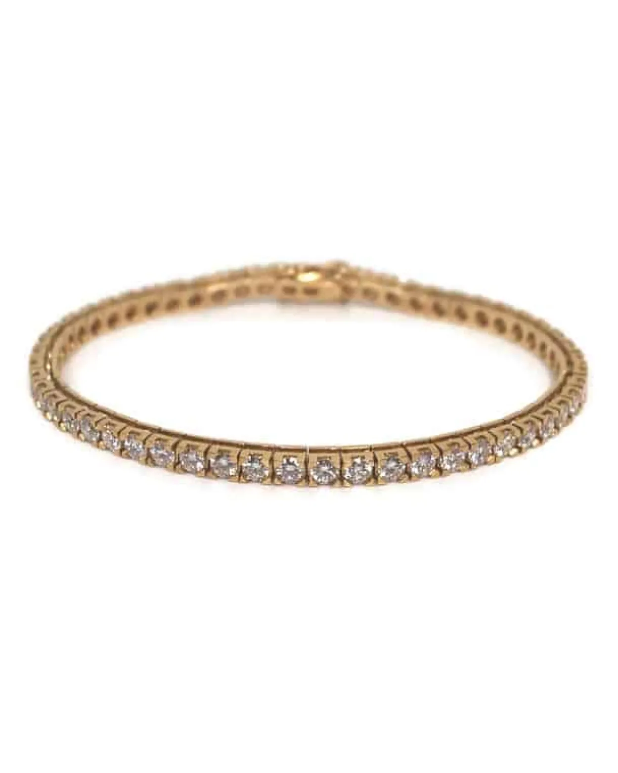 CHRISTOFFERSEN JEWELLERY TENNISARMBÅND 14 KARAT GULD MED 5,31 CARAT BRILLANTER - 9000016