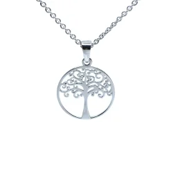 CHRISTOFFERSEN JEWELLERY VEDHÆNG LIVETSTRÆ 16 MM MED KÆDE 45 CM - 4011546