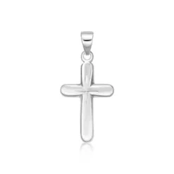 CHRISTOFFERSEN JEWELLERY VEDHÆNG KORS MASSIV SØLV 21X12 MM - 4710104