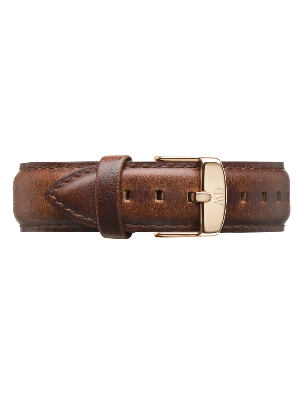 DANIEL WELLINGTON LÆDER REM LYS BRUN - DW00200035