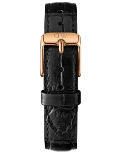 DANIEL WELLINGTON REM SORT LÆDER 14 MM - DW00200143
