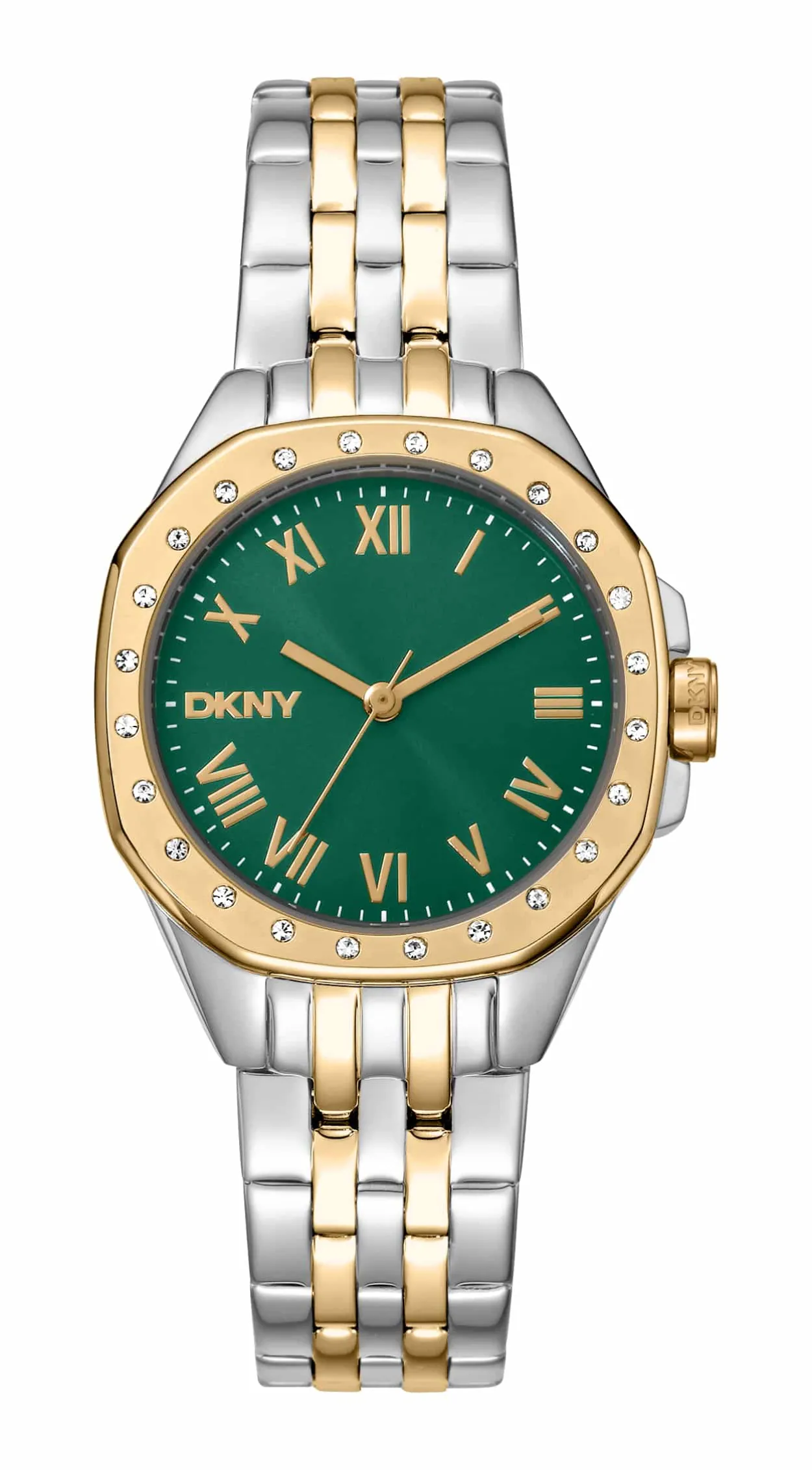 DKNY BROOKLYN MINI UR DAME STÅL OG GULD FARVET MED LÆNKE - DK1L013M0095