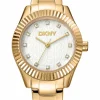 DKNY CHAMBERS GLITZ UR DAME GULD FARVET MED LÆNKE - DK1L017M0055