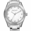 DKNY CHAMBERS GLITZ UR DAME STÅL MED LÆNKE - DK1L017M0035