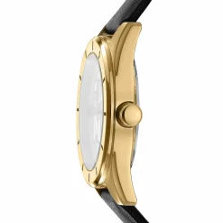 DKNY CHAMBERS MIDI UR DAME GULD FARVET MED SORT LÆDERREM - DK1L016L0025