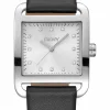 DKNY CITY MIDI UR DAME STÅL MED SORT LÆDERREM - DK1L004L0015