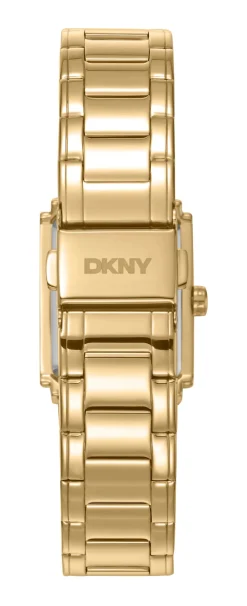DKNY DAME EVENING UR DAME FIRKANTET I GULD FARVET STÅL - DK1L122M0055