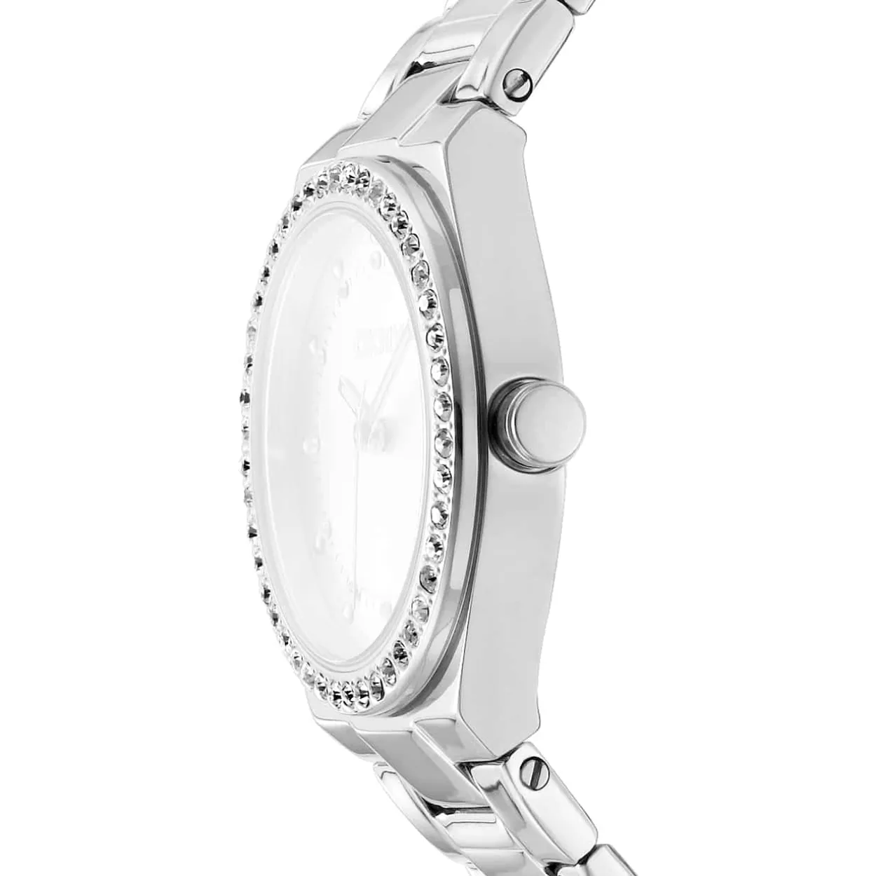 DKNY DAME EVENING UR DAME MED STEN I STÅL - DK1L100M0045