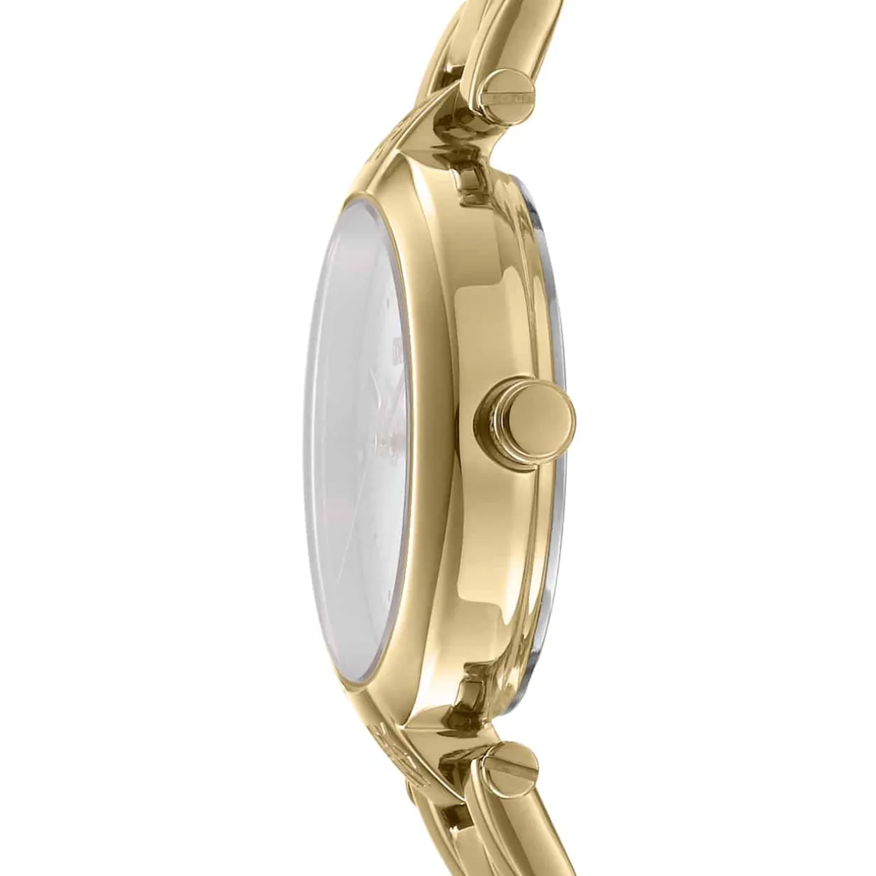 DKNY ESSENTIAL MINI UR DAME GULD FARVET MED LÆNKE - DK1L043M0055