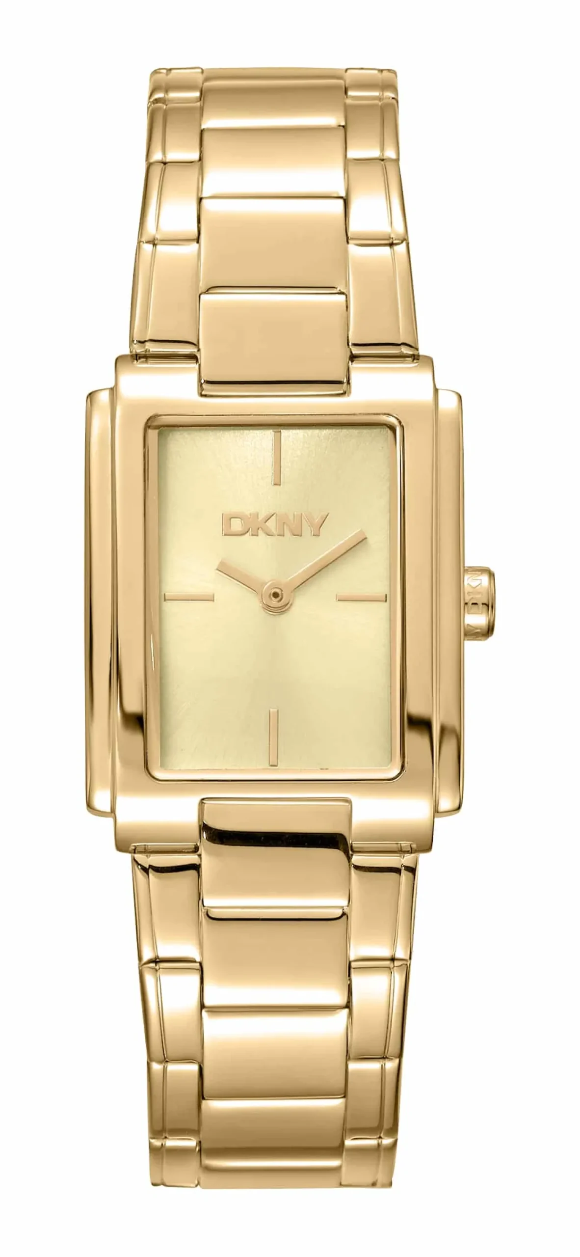 DKNY EVERYDAY DAME UR FIRKANTET I GULD FARVET STÅL - DK1L121M0065