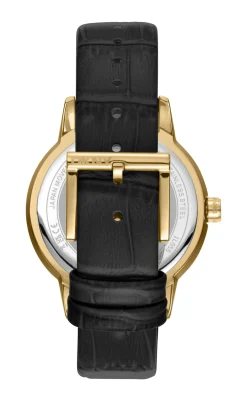 DKNY PARSONS MULTI GLITZ UR DAME MED SORT LÆDERREM - DK1L055L0025