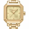 DKNY URBAN FIRKANTET UR DAME GULD FARVET MED LÆNKE - DK1L124M0035