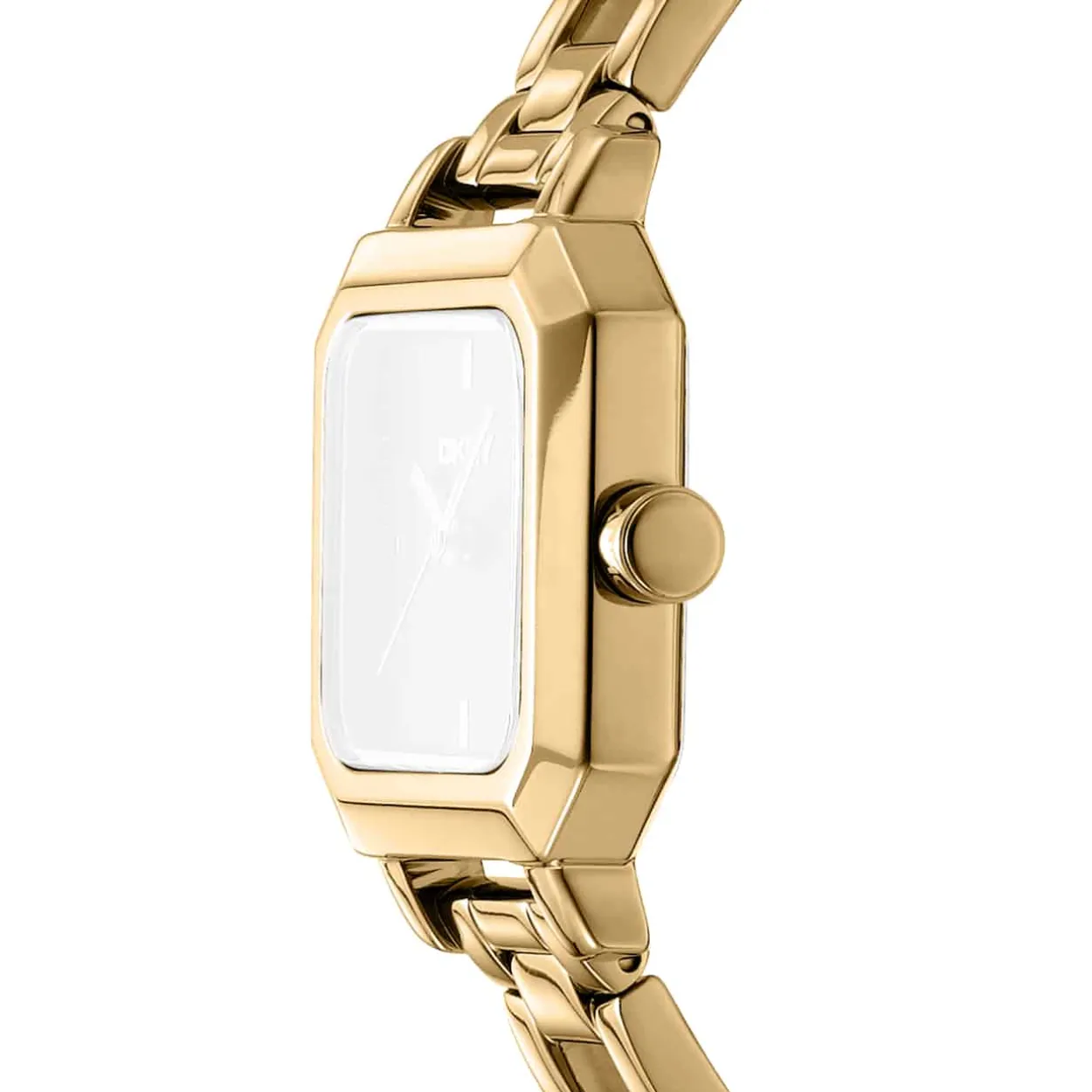DKNY URBAN FIRKANTET UR DAME GULD FARVET MED LÆNKE - DK1L124M0035