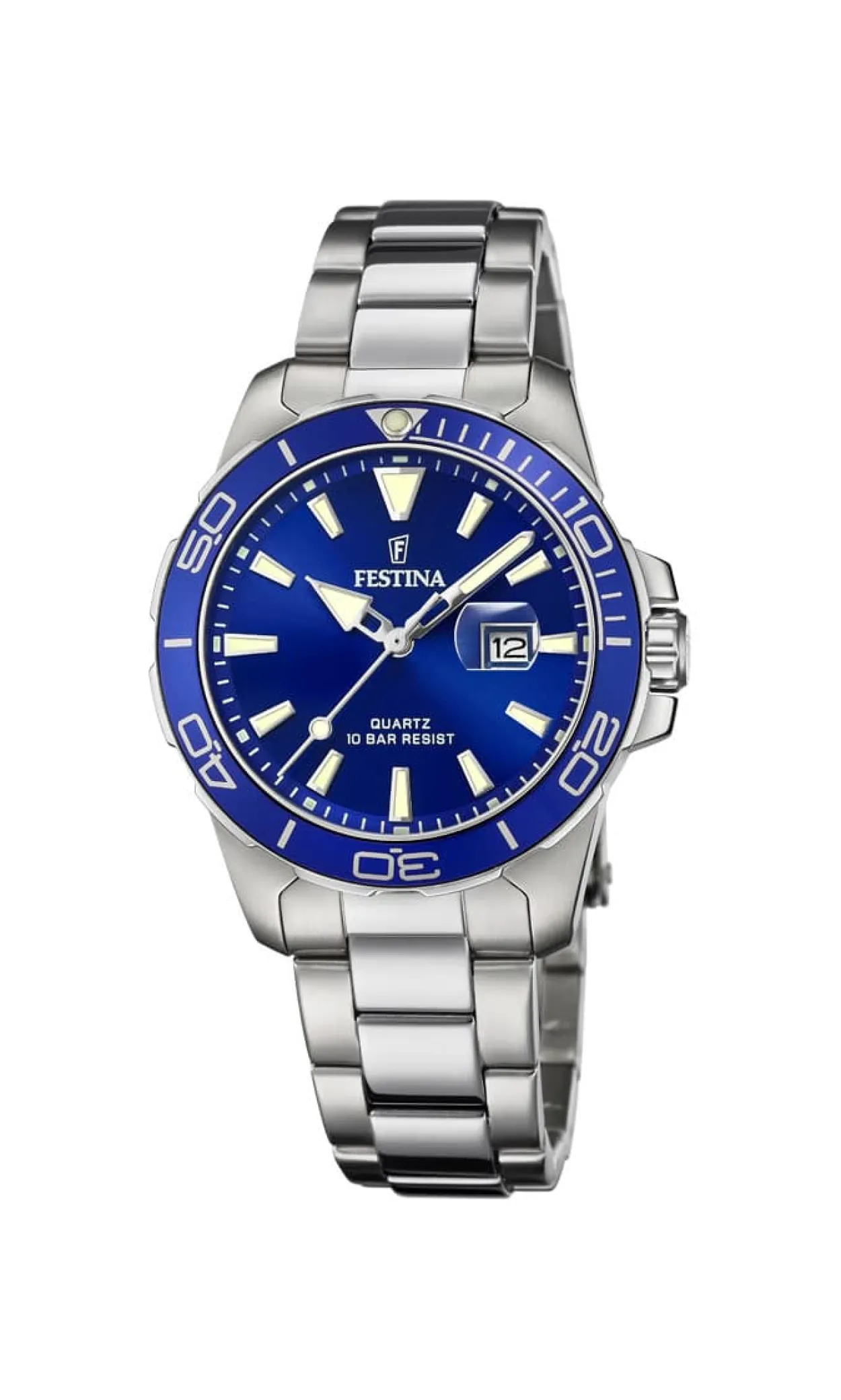 FESTINA BOYFRIEND UR STÅL MED BLÅ SKIVE - F20503/3