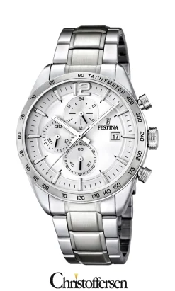 FESTINA HERRE UR STÅL MED LÆNKE - F16759/1