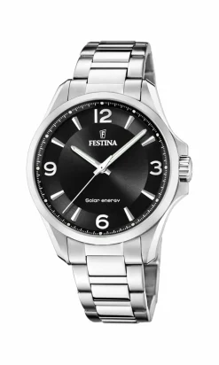 FESTINA SOLAR UR HERRE MED SORT SKIVE - F20656/4
