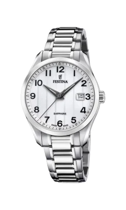 FESTINA SWISS MADE UR HERRE STÅL MED DATO - F20026/1