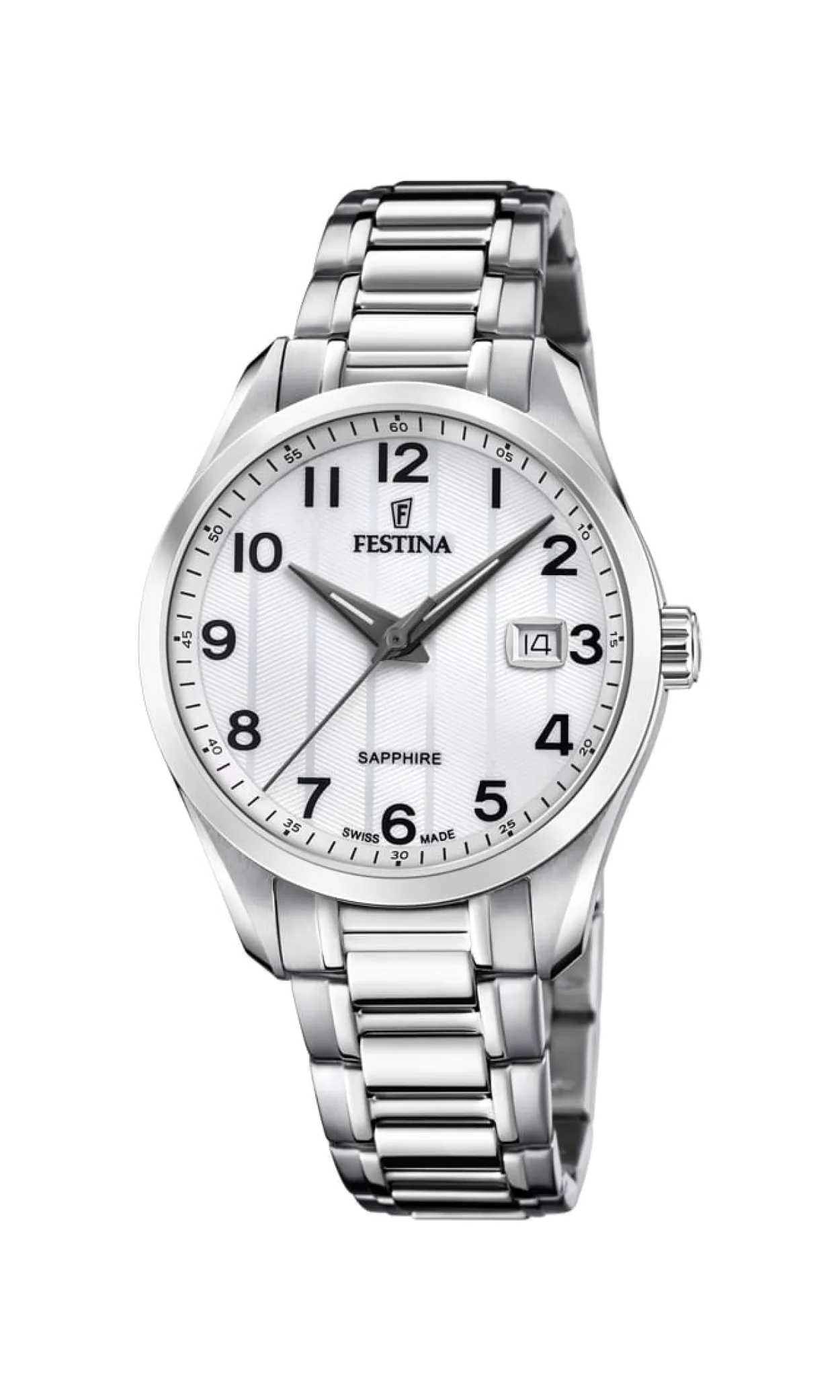 FESTINA SWISS MADE UR HERRE STÅL MED DATO - F20026/1