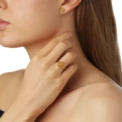FLORA DANICA DILD RING SØLV FORGYLDT - DF-Ri-G