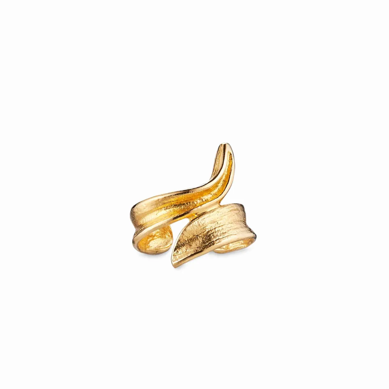 FLORA DANICA EAR CUFF GRÆS FORGYLDT SØLV - GR-EACU-G