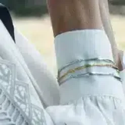 FLORA DANICA GRÆS ARMBÅND SØLV 17-19 CM - GR-BR-S