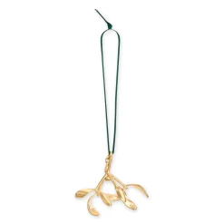 FLORA DANICA MISTELTEN JULEPYNT I BELAGT 18 KARAT GULD - XMAS-MISTELTEN-G