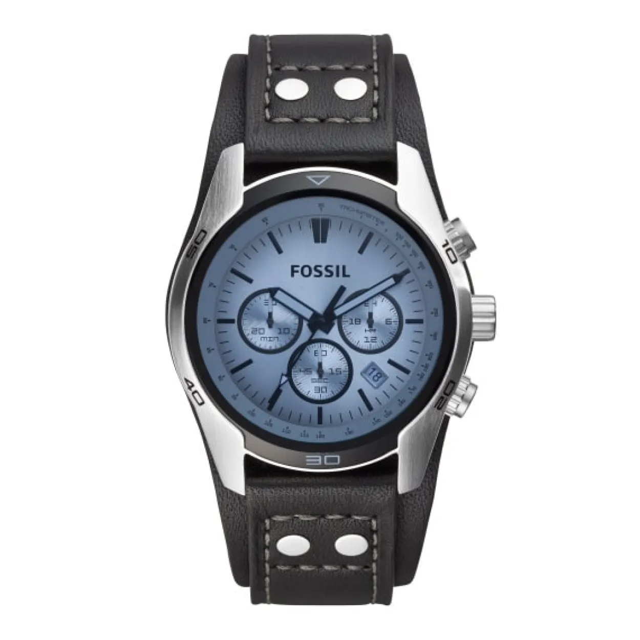 FOSSIL COACHMAN CHRONOGRAPH SORT LÆDER - CH2564