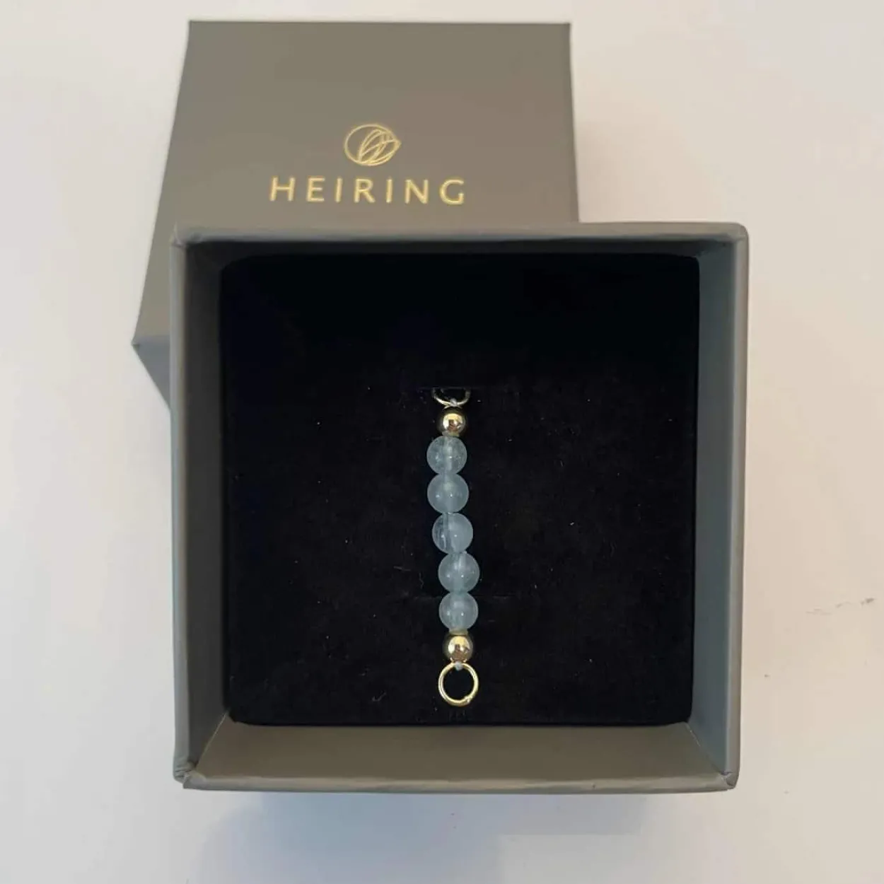 HEIRING AQUAMARIN TOP TIL MULTI ARMRING I FORGYLDT SØLV - 53-4-18FG