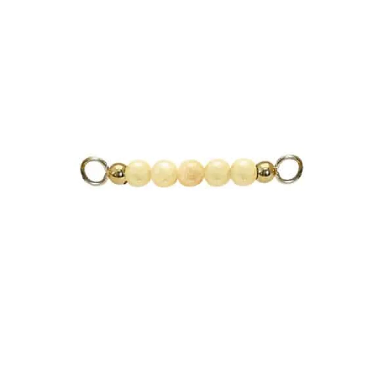 HEIRING GUL JADE TOP TIL MULTI ARMRING I FORGYLDT SØLV - 53-4-81FG