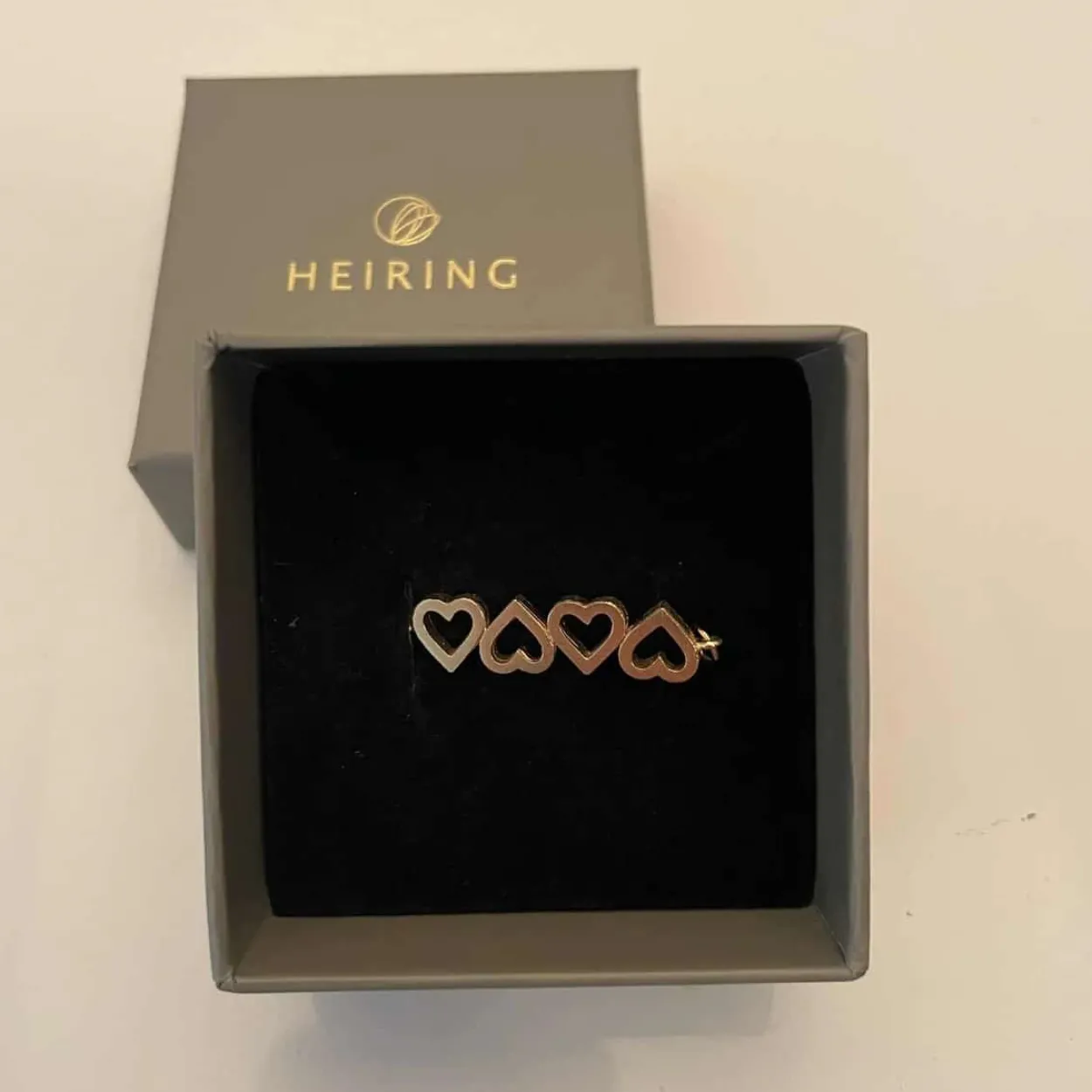 HEIRING HJERTE TOP TIL MULTI ARMRING I FORGYLDT SØLV - 53-4-85FG