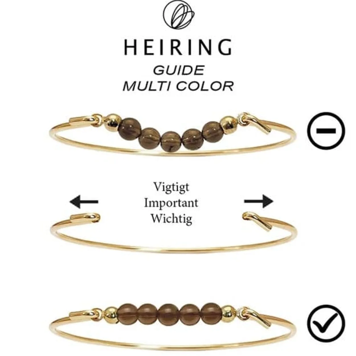 HEIRING LYS AMETYST TOP TIL MULTI ARMRING I FORGYLDT SØLV - 53-4-22FG