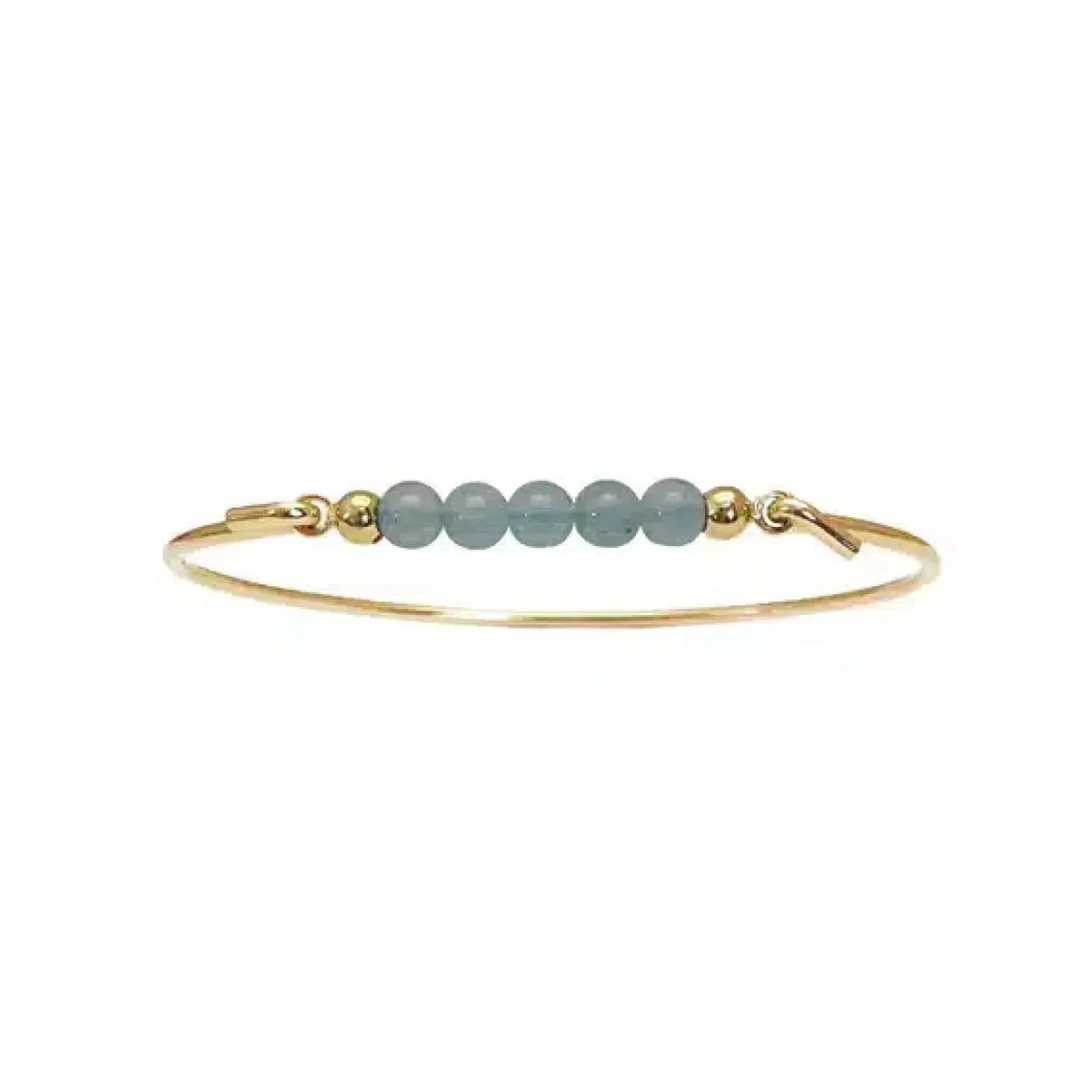 HEIRING MULTI BANGLE STØRRELSE M ARMBÅND AQUAMARIN - 53-4-08FG