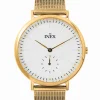 INEX DAME UR GULD DOUBLE MED MESH LÆNKE - A69517-1D4I
