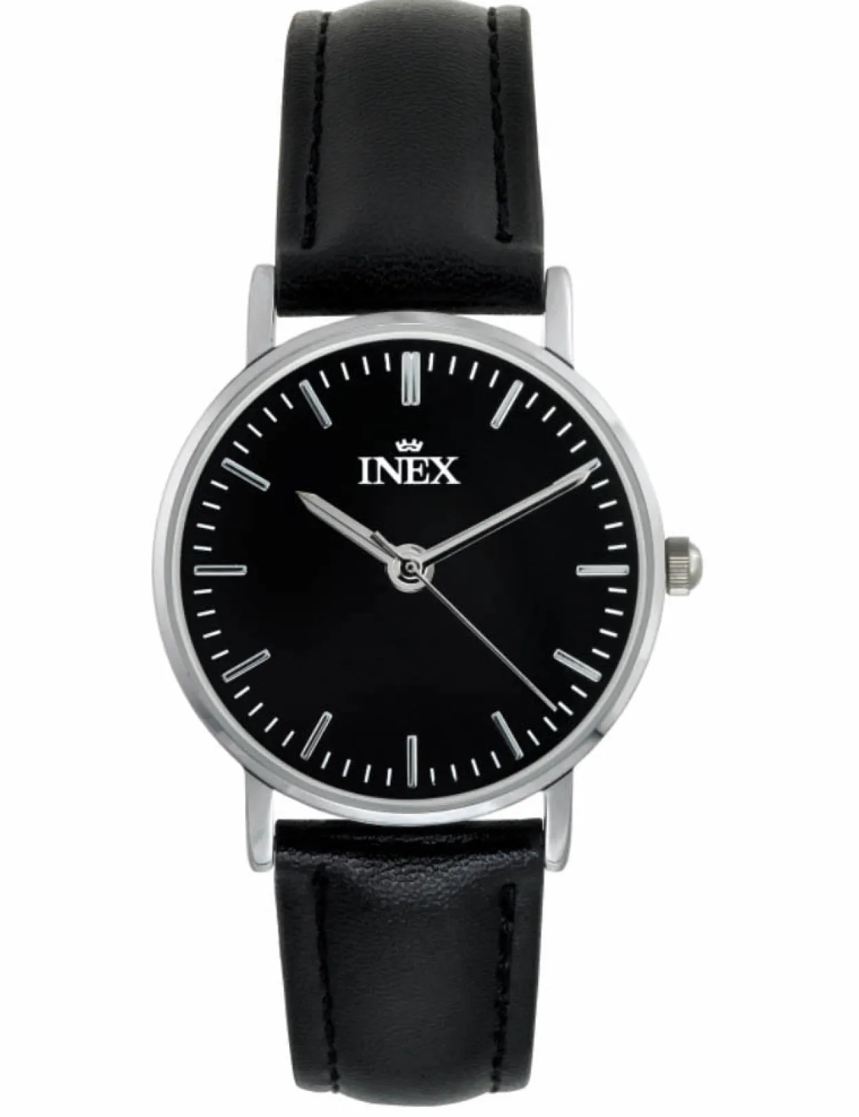 INEX UR DAME CHROM MED SORT LÆDERREM - A56534S5I