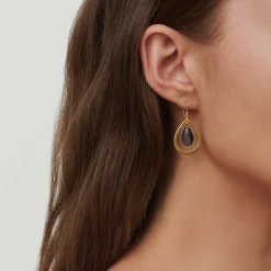 JULIE SANDLAU PRIME DROPLET EARRINGS SAPPHIRE BLUE - SDM90GDSACR