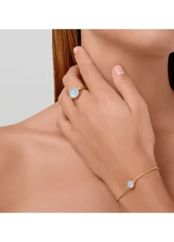 JULIE SANDLAU PRIME RING MED GRØN AMETYST KRYSTAL - RI248GDGRATCRCZ