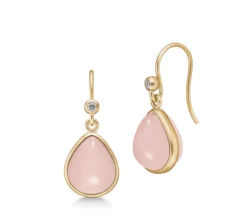 JULIE SANDLAU ØRERINGE SØLV FORGYLDT PALOMA MILKY ROSE - HKS631GDMLROCRCZ