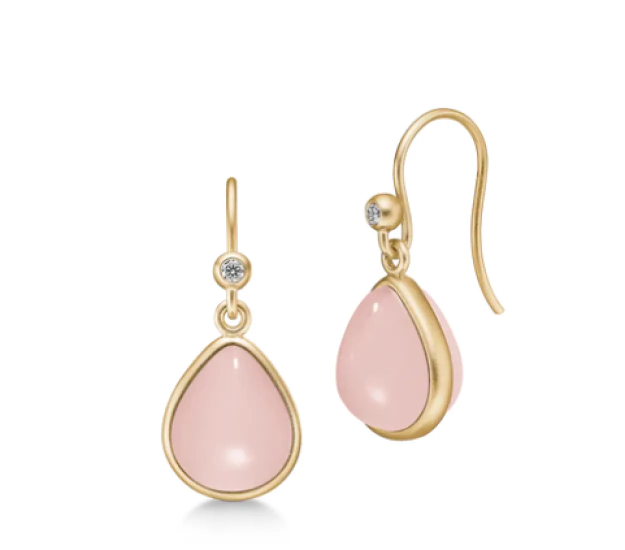 JULIE SANDLAU ØRERINGE SØLV FORGYLDT PALOMA MILKY ROSE - HKS631GDMLROCRCZ