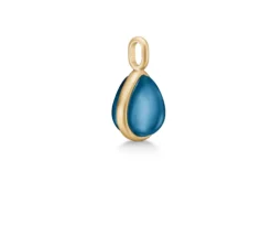 JULIE SANDLAU VEDHÆNG SØLV FORGYLDT PALOMA SAPPHIRE BLUE - PD309GDSACR