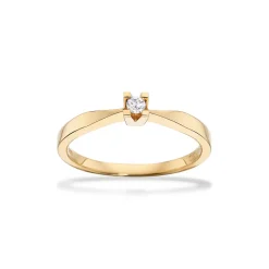 KLEOPATRA 14 KARATS GULD RING MED BRILLANT 0,05 - 7135,05