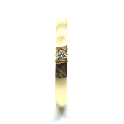 14 KT. ALLIANCE RING GULD MED BRILLANT 1X0,02 CT. W/SI
