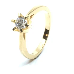 14 KT. GULD CARLA RING MED BRILLANT 0,50 CT. W/SI