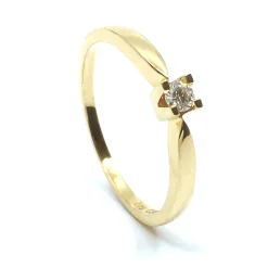 14 KT. GULD EVA RING MED BRILLANT 0,10 CT. W/SI