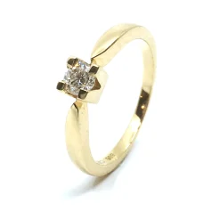 14 KT. GULD EVA RING MED BRILLANT 0,25 CT. W/SI